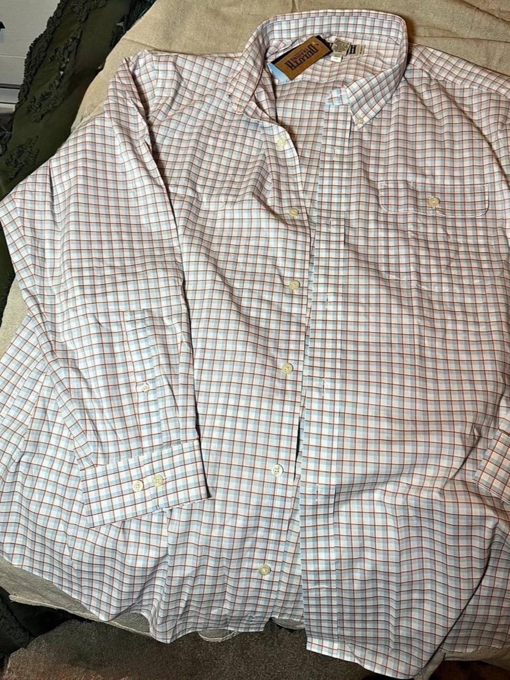 Duluth Trading Men's Checkered Button-Down Shirt 3XL NWT